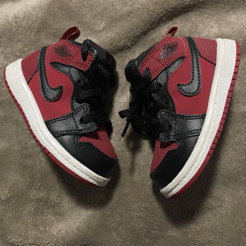 Jordan 1 Mid Gym Red Baby Toddler  Sneakers Size 5C